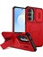 Samsung Galaxy S25 Fe Için Manyetik Kılıf, Kayar Kamera Korumalı Çift Katmanlı Darbeye Dayanıklı Telefon Kılıfı, Ayarlanabilir Stand, Kırmızı (Yurt Dışından) 1