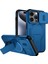 iPhone 15 Pro Için Manyetik Kılıf, Kayar Kamera Korumalı Çift Katmanlı Darbeye Dayanıklı Telefon Kılıfı, Ayarlanabilir Stand, Mavi (Yurt Dışından) 1