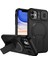 iPhone 11 Için Manyetik Kılıf, Kayar Kamera Korumalı Çift Katmanlı Darbeye Dayanıklı Telefon Kılıfı, Ayarlanabilir Stand, Siyah (Yurt Dışından) 1