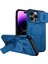 iPhone 14 Pro Max Için Manyetik Kılıf, Kayar Kamera Korumalı Çift Katmanlı Darbeye Dayanıklı Telefon Kılıfı, Ayarlanabilir Stand, Mavi (Yurt Dışından) 1
