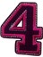 Aplike Ütü İle Yapışan 4 Rakamı Arma 4x4 cm 1