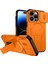 iPhone 14 Pro Için Manyetik Kılıf, Kayar Kamera Korumalı Çift Katmanlı Darbeye Dayanıklı Telefon Kılıfı, Ayarlanabilir Stand, Turuncu (Yurt Dışından) 1