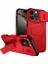 iPhone 16 Pro Max Için Manyetik Kılıf, Kayar Kamera Korumalı Çift Katmanlı Darbeye Dayanıklı Telefon Kılıfı, Ayarlanabilir Stand, Kırmızı (Yurt Dışından) 1