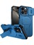 iPhone 16 Pro Max Için Manyetik Kılıf, Kayar Kamera Korumalı Çift Katmanlı Darbeye Dayanıklı Telefon Kılıfı, Ayarlanabilir Stand, Mavi (Yurt Dışından) 1