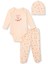 Kız Bebek Yenidoğan Body-Patikli Alt-Şapka Interlok Bisiklet Yaka Uzun Kol Patikli Paça 1