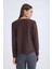 V Yaka Omuzu Düğmeli Uzun Kol Bluz 5