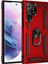 Samsung Galaxy S21 Ultra Kılıf Sofya Yüzüklü Silikon Kapak - Kırmızı (K95) 1