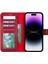 Apple iPhone 15 Pro Max Uyumlu Deri Cüzdanlı Kılıf Mwwn V4EF Kırmızı 2