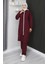 Fermuarlı Eşofman Takım 3044-16 Bordo 2