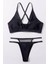 Kadın Siyah File Detaylı Özel Bikini Takımı 5