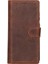 Samsung Galaxy S25 Ultra Uyumlu, Hakiki Deri, El Yapımı, Cüzdanlı Kılıf, Antik Kahve 4
