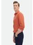Turuncu Baskılı Regular Fit Dokuma Casual %100 Pamuk Gömlek 5