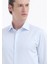 Açık Mavi Düz Slim Fit Dokuma Klasik %100 Pamuk Gömlek 5