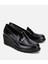 01AYH315570A100 KADIN Rugan Deri Siyah Dolgu Topuklu Günlük Loafer 2