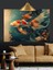 Japon Balığı Koi Balığı Dekoratif Kanvas - Mdf Ahşap Tablo 5