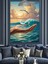 Deniz Manzarası El Figürü Dekoratif Kanvas - Mdf Ahşap Tablo 2