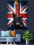 Union Jack Ingiliz Bayrağı Siyah Elektro Gitar Dekoratif Kanvas - Mdf Ahşap Tablo 2