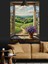 Yeşil Çayırlıkta Patika Yolu Pencereden Dekoratif Kanvas - Mdf Ahşap Tablo 2