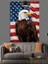 Amerikan Kartalı Bayrak Sanatı Dekoratif Kanvas - Mdf Ahşap Tablo 4