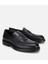 02AYH315320A100 ERKEK Deri Siyah Kroko Detaylı Klasik Loafer 2