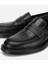 02AYH315320A100 ERKEK Deri Siyah Kroko Detaylı Klasik Loafer 3