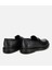 02AYH315320A100 ERKEK Deri Siyah Kroko Detaylı Klasik Loafer 4