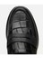 02AYH315320A100 ERKEK Deri Siyah Kroko Detaylı Klasik Loafer 5