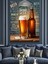 Soğuk Bira Şişesi Bardağı Reklam Afişi Dekoratif Kanvas - Mdf Ahşap Tablo 1