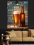 Soğuk Bira Şişesi Bardağı Reklam Afişi Dekoratif Kanvas - Mdf Ahşap Tablo 4