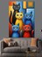 Renkli Kediler Pop Art Dekoratif Kanvas - Mdf Ahşap Tablo 1