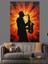 Saksofon Çalan Müzisyen Silüeti Dekoratif Kanvas - Mdf Ahşap Tablo 1