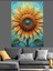 Ayçiçeği Parlak Renkler Sanatı Dekoratif Kanvas - Mdf Ahşap Tablo 5