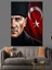 Kırmızı Türk Bayrağı Atatürk Dekoratif Kanvas - Mdf Ahşap Tablo 2