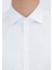 Beyaz Düz Regular Fit Dokuma Klasik %100 Pamuk Gömlek 3
