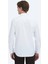 Beyaz Düz Regular Fit Dokuma Klasik %100 Pamuk Gömlek 5