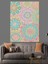 Soyut Yuvarlak Pastel Desen Dekoratif Kanvas - Mdf Ahşap Tablo 2