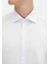 Beyaz Düz Slim Fit Dokuma Klasik %100 Pamuk Gömlek 4
