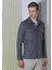 Gri Düz Regular Fit Dokuma %100 Kaşmir Overshırt 1