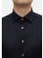 Siyah Regular Fit Ütü Istemeyen Dokuma Klasik %100 Pamuk Gömlek 3