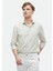 Bej Baskılı Regular Fit Dokuma Casual %100 Keten Gömlek 1