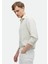 Bej Baskılı Regular Fit Dokuma Casual %100 Keten Gömlek 5