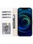 Apple iPhone 13 Pro Max Uyumlu Deri Cüzdanlı Kılıf F3 Beyaz 2