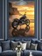 Motosiklet Gün Batımı Kumsal ve Deniz Dekoratif Kanvas - Mdf Ahşap Tablo 2