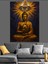 Işık Saçan Göz ve Budha Figürü Dekoratif Kanvas - Mdf Ahşap Tablo 2