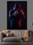Kırmızı Işıklı Boksör Dekoratif Kanvas - Mdf Ahşap Tablo 2