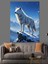 Mavi Kurt Kış Manzarası Dekoratif Kanvas - Mdf Ahşap Tablo 2