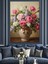Vazoda Gül Çiçekleri Dekoratif Kanvas - Mdf Ahşap Tablo 2