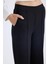 Önü Dikişli Geniş Paça Beli Lastikli Pantolon 4