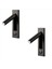 2x Okuma Işıkları Başlık Duvar Işığı Okuma Işık Gömülü Push Switch Oturma Odası Için Duvar Lambaları Yatak Odası Siyah (Yurt Dışından) 1