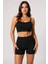 Kadın Siyah Şortlu Kaşkorse Gecelik Takım – Modern, Konforlu ve Günlük Kombinlere Uygun 3